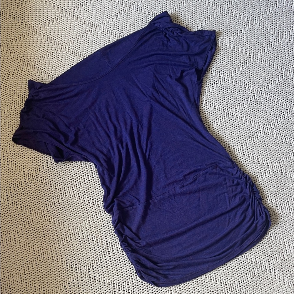 Blu Heaven Purple Off Shoulder Ruched Mini Dress Size M Clubwear Party Outfit